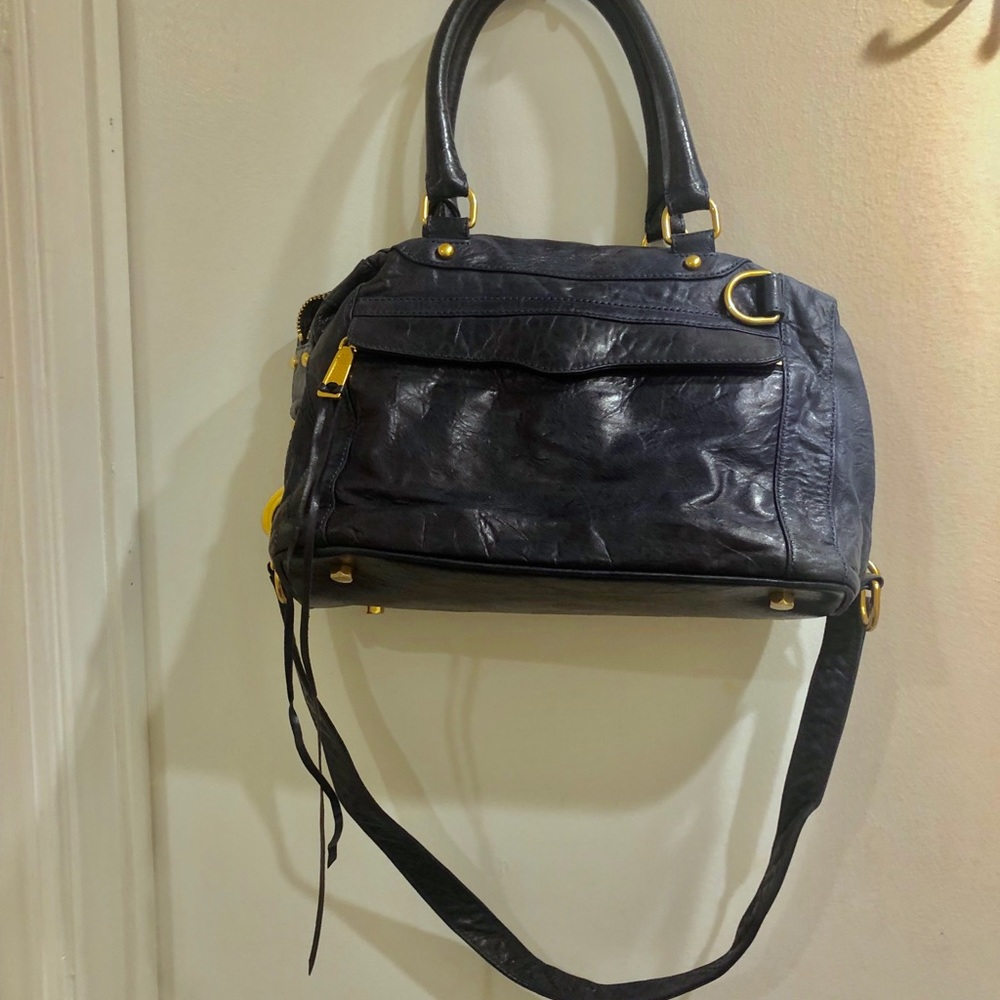 Rebecca Minkoff Navy Blue MAB leather handbag